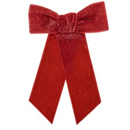 Fiocco per Capelli in Velluto Glitterato con Molletta Siena