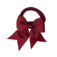 Elastici per Capelli con Piccolo Fiocco in Grosgrain Siena