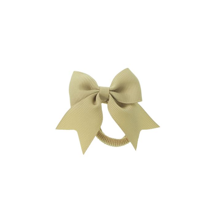 Elastici per Capelli con Piccolo Fiocco in Grosgrain Siena