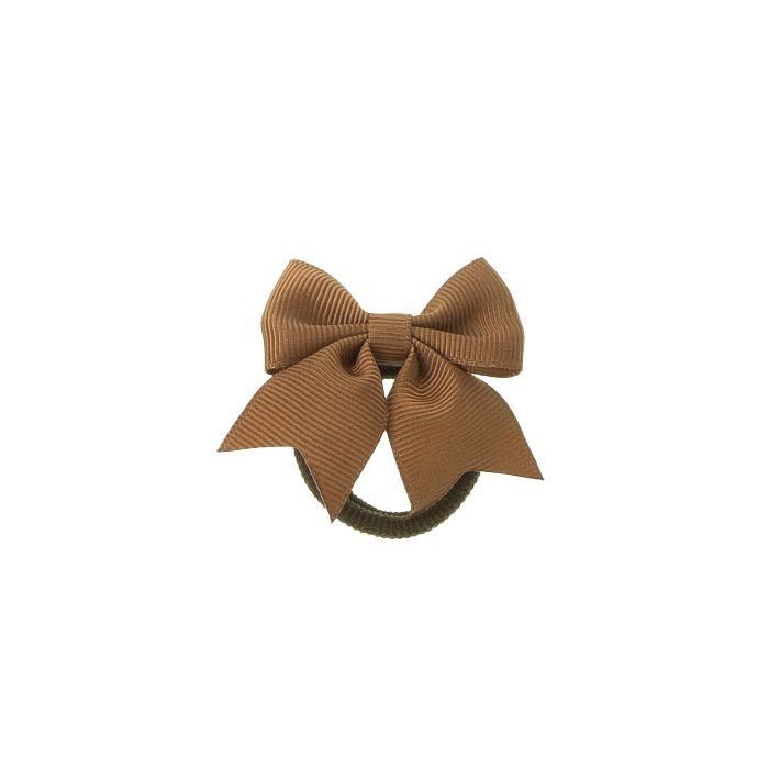 Elastici per Capelli con Piccolo Fiocco in Grosgrain Siena