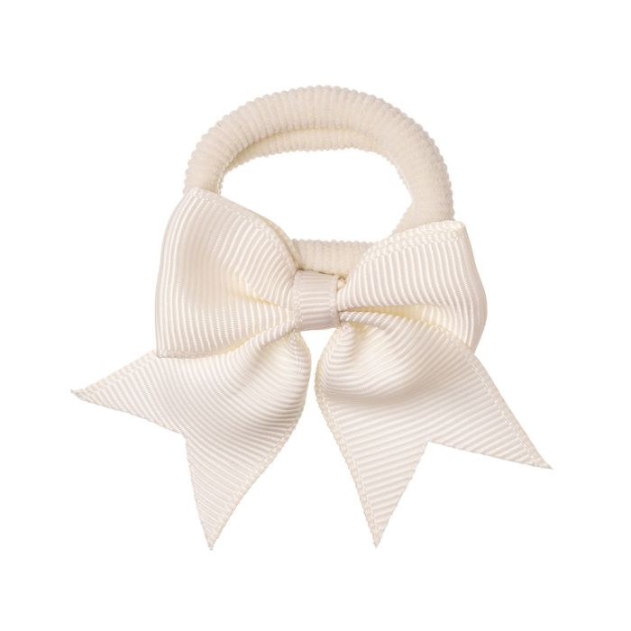 Elastici per Capelli con Piccolo Fiocco in Grosgrain Siena