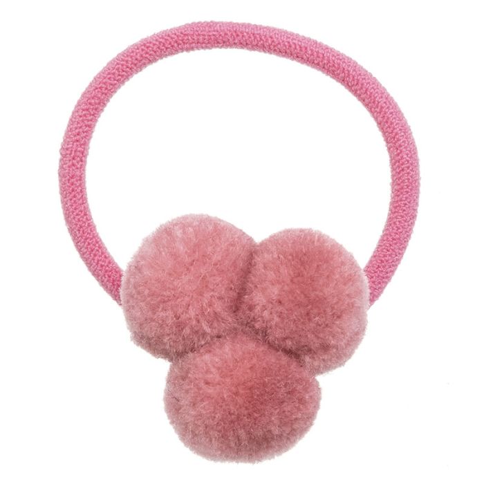Mini Elastico per Capelli con 3 Pompon Siena