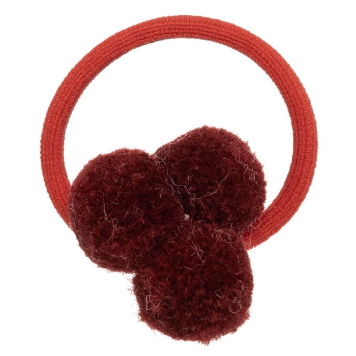 Mini Elastico per Capelli con 3 Pompon Siena