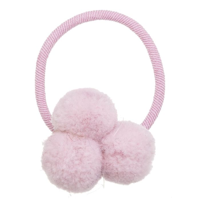 Mini Elastico per Capelli con 3 Pompon Siena