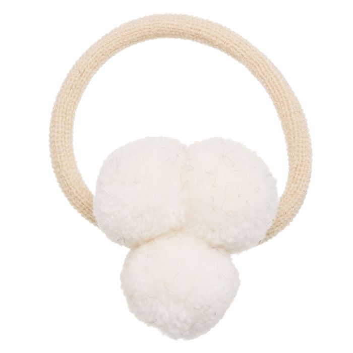 Mini Elastico per Capelli con 3 Pompon Siena