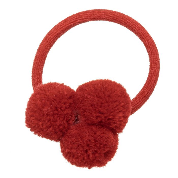 Mini Elastico per Capelli con 3 Pompon Siena