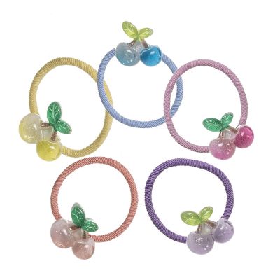 Mini Elastico per Capelli con Ciliegie Trasparenti Siena - tris