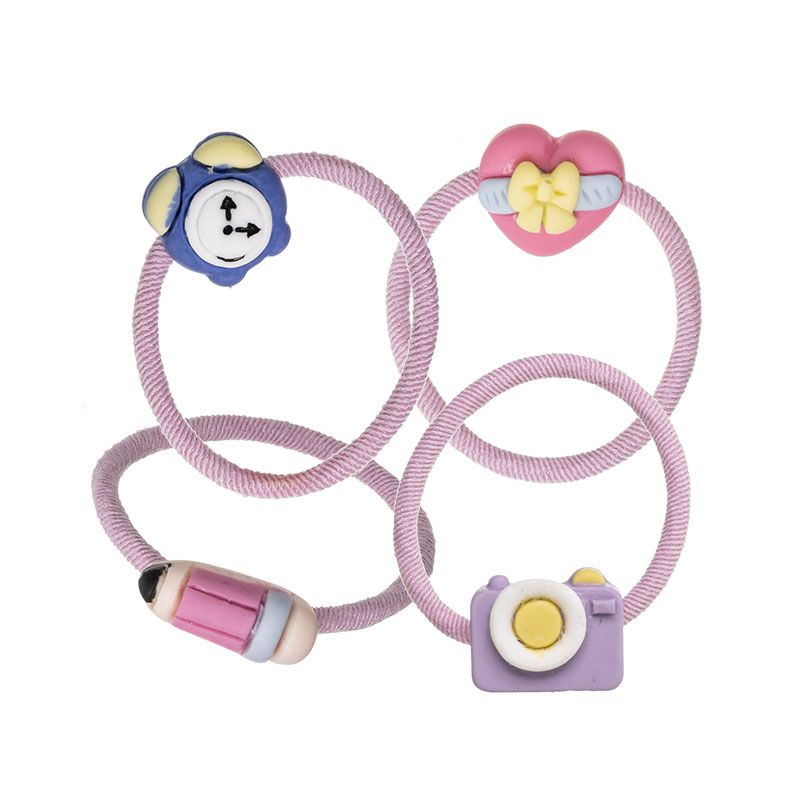 Confezione da 4 Mini Elastici per Capelli con Ciondoli Siena