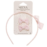 Set 2 Mini Fiocchi e Cerchietto con Fiocco in Grosgrain Siena