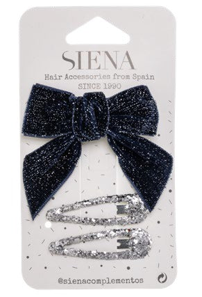 PACK DI 1 FIOCCO VELVET E 2 MOLLETTE SIENA