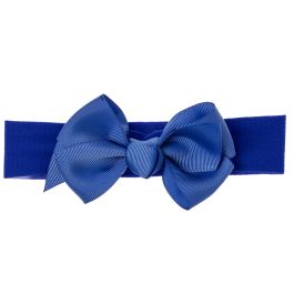 Turbante per Neonata con Fiocco in Grosgrain Siena
