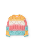 Maglione lavorato a maglia per bambina multicolor