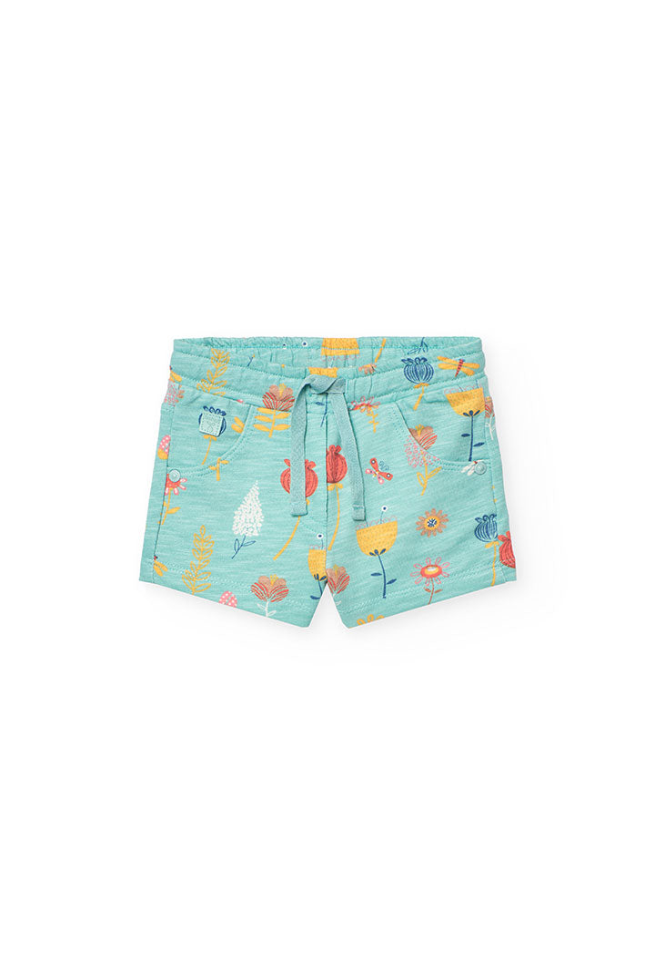 Short Felpato Stampato per Neonati Boboli