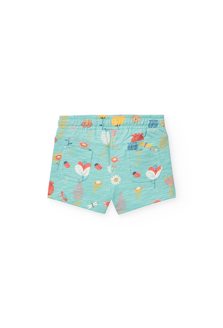 Short Felpato Stampato per Neonati Boboli