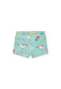 Short Felpato Stampato per Neonati Boboli