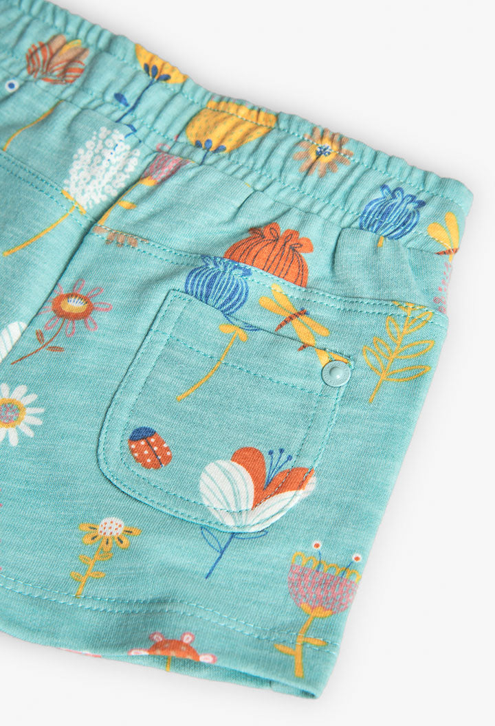 Short Felpato Stampato per Neonati Boboli