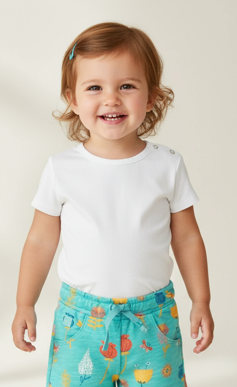 Short felpato stampato per neonati -BCI