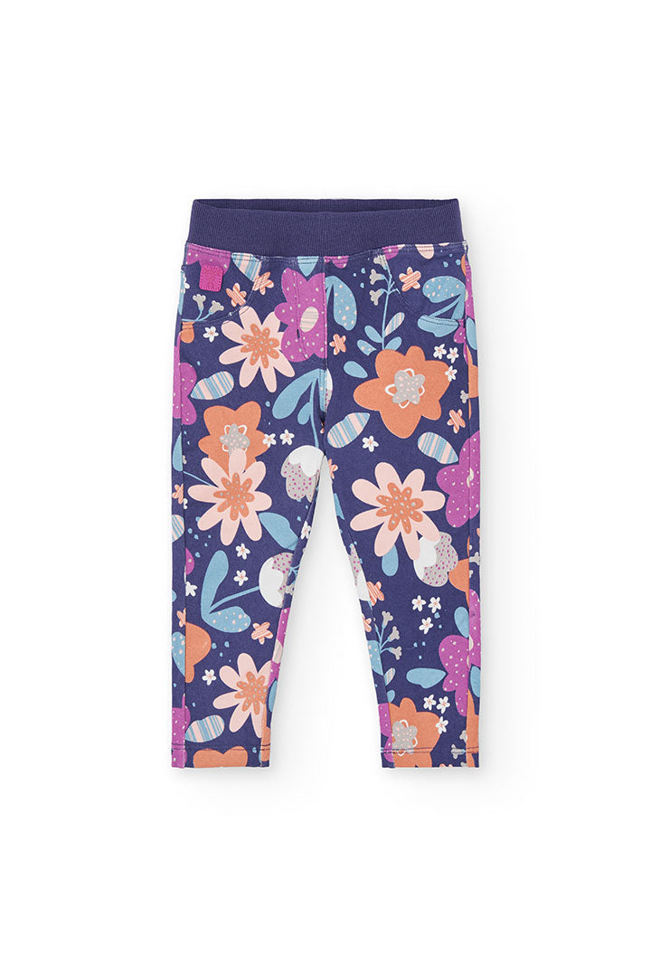 Pantaloni Felpati Fiori per Bimba Boboli