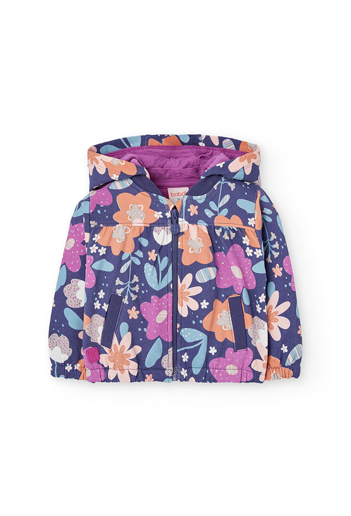 Giacca felpata fiori per bimba -BCI