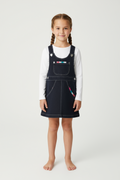 SALOPETTE NERA IN DENIM BOBOLI- BAMBINA
