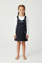 Vestito bretelline denim per neonati -BCI