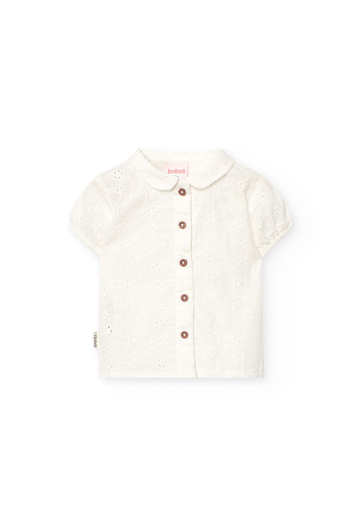 Camicia batista ricamato per neonati -BCI