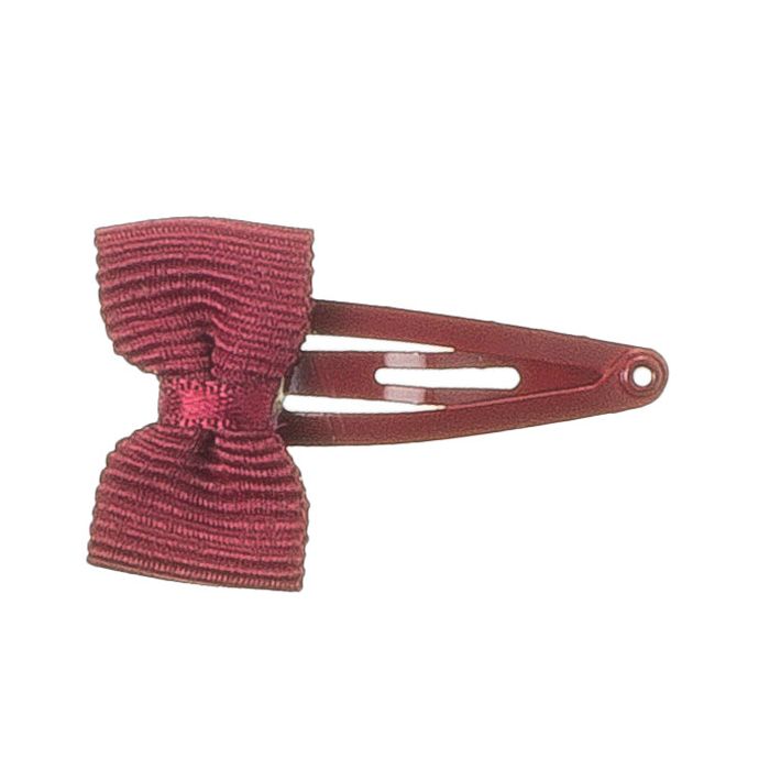 Mollettina a Clip con Mini Fiocco in Ottoman Siena