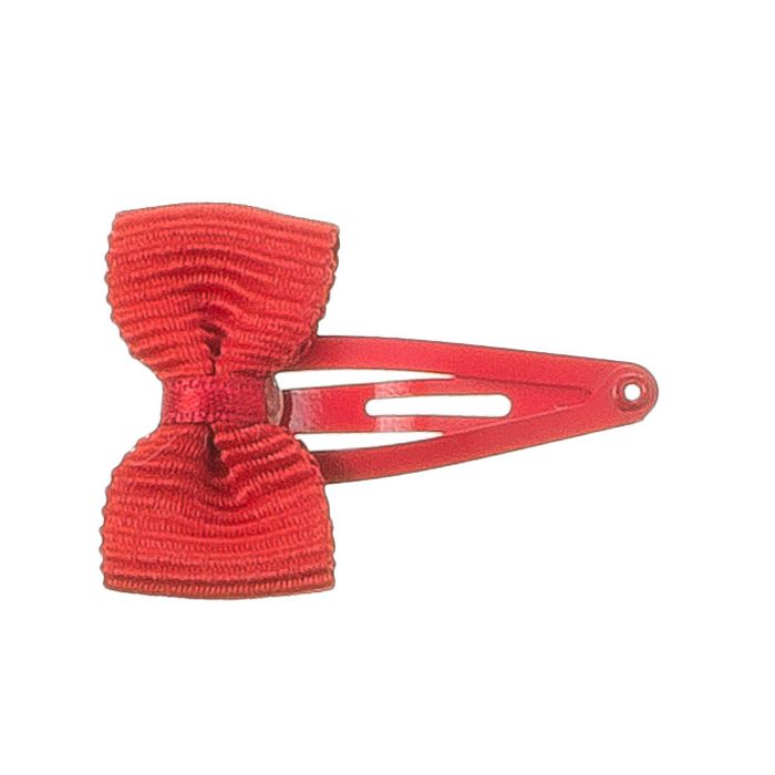 Mollettina a Clip con Mini Fiocco in Ottoman Siena