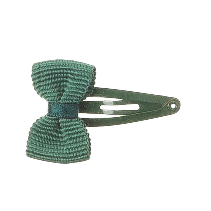 Mollettina a Clip con Mini Fiocco in Ottoman Siena