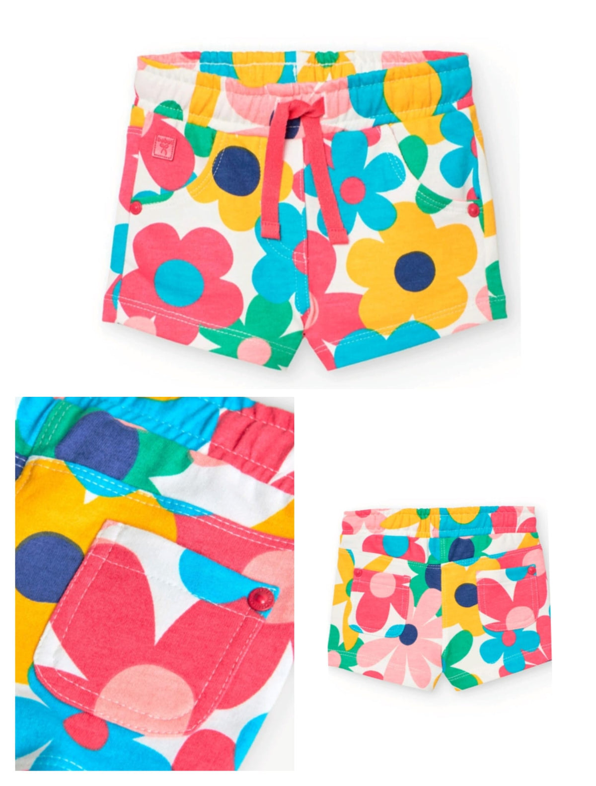 Short Felpato Fiori per Neonati Boboli