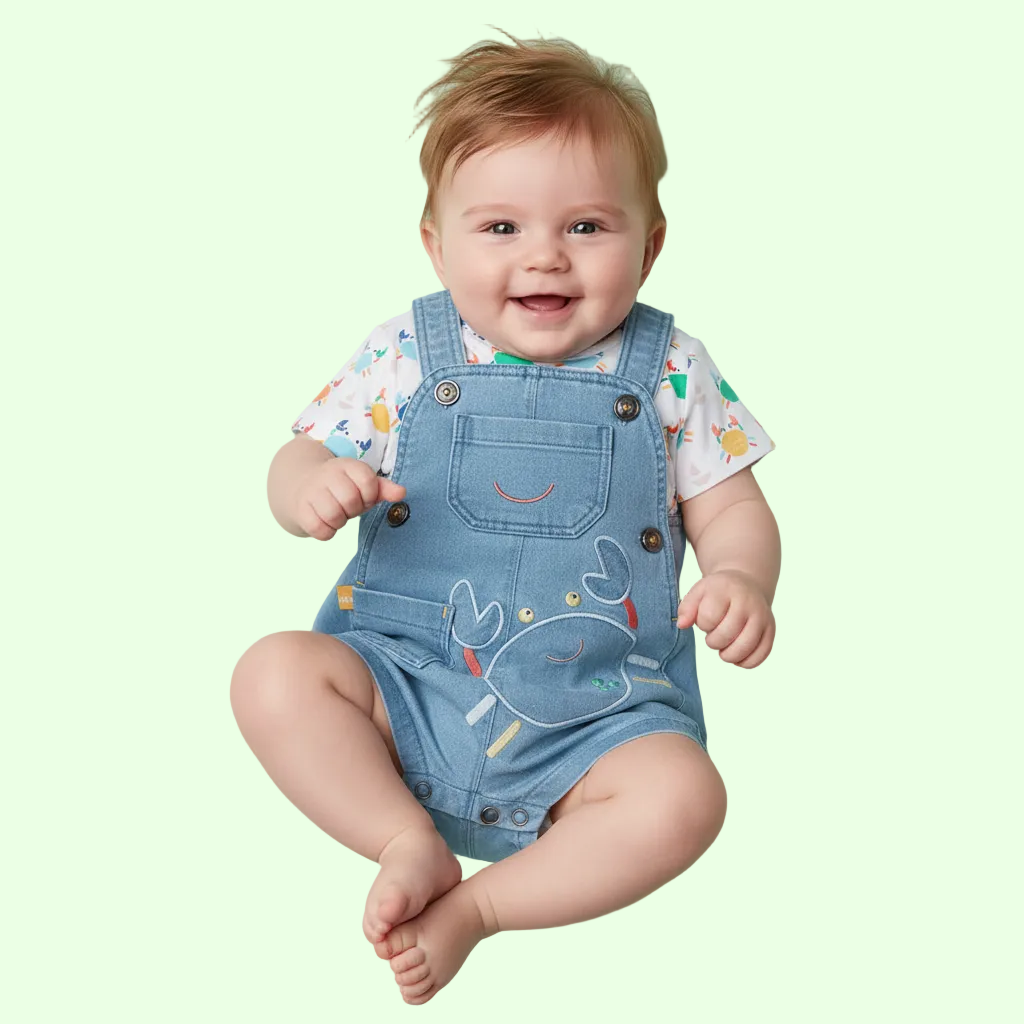 SET PER BIMBO -BCI
maglietta e salopette stampata in denim