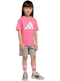 Completo(maglietta +Pantaloncini) con Logo Adidas - Bambina