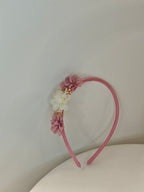 Cerchietto Elsa con 3 Fiori Combinati e Gypsophila Siena