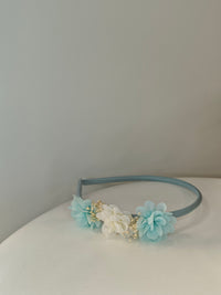 Cerchietto Elsa con 3 Fiori Combinati e Gypsophila Siena