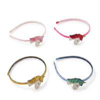 Cerchietto in Grosgrain con Unicorno Glitterato Siena colori assortiti
