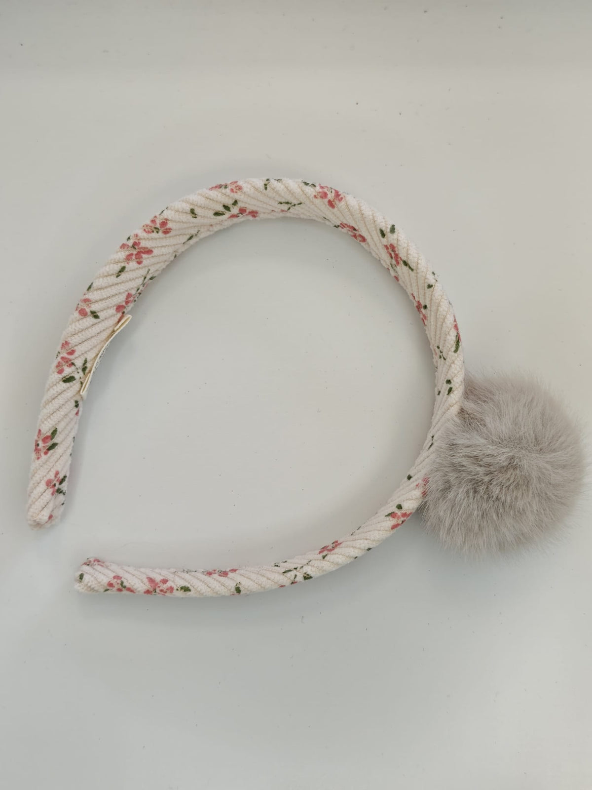 Cerchietto in Tessuto Emily con Pompon Siena