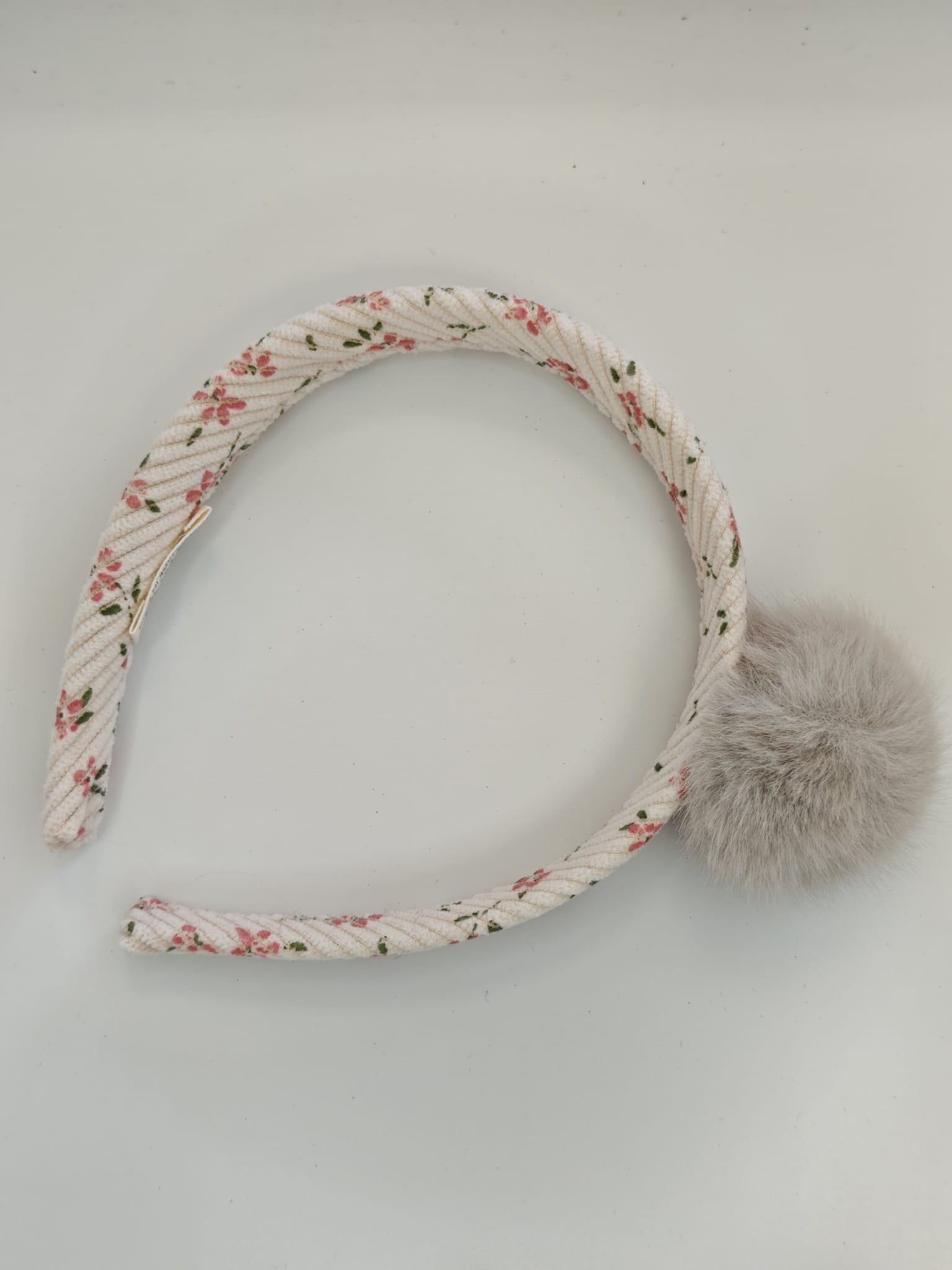 Cerchietto in Tessuto Emily con Pompon Siena