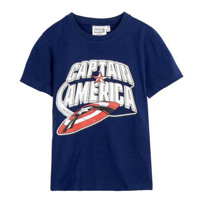 T-shirt Manica Corta in Jersey Singolo Capitan America Cerda' - Bambino