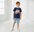 T-SHIRT MANICA CORTA IN JERSEY SINGOLO CAPITAN AMERICA