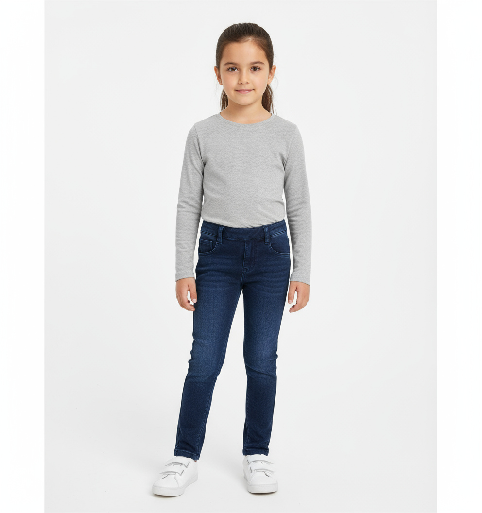 Pantaloni felpati denim per bimba -BCI