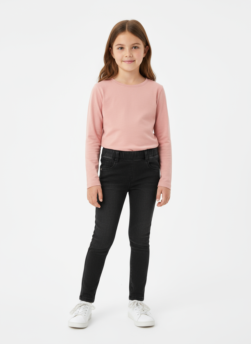 Pantaloni felpati denim per bimba -BCI