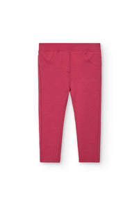 Pantaloni felpati elasticizzati per neonati e bambine