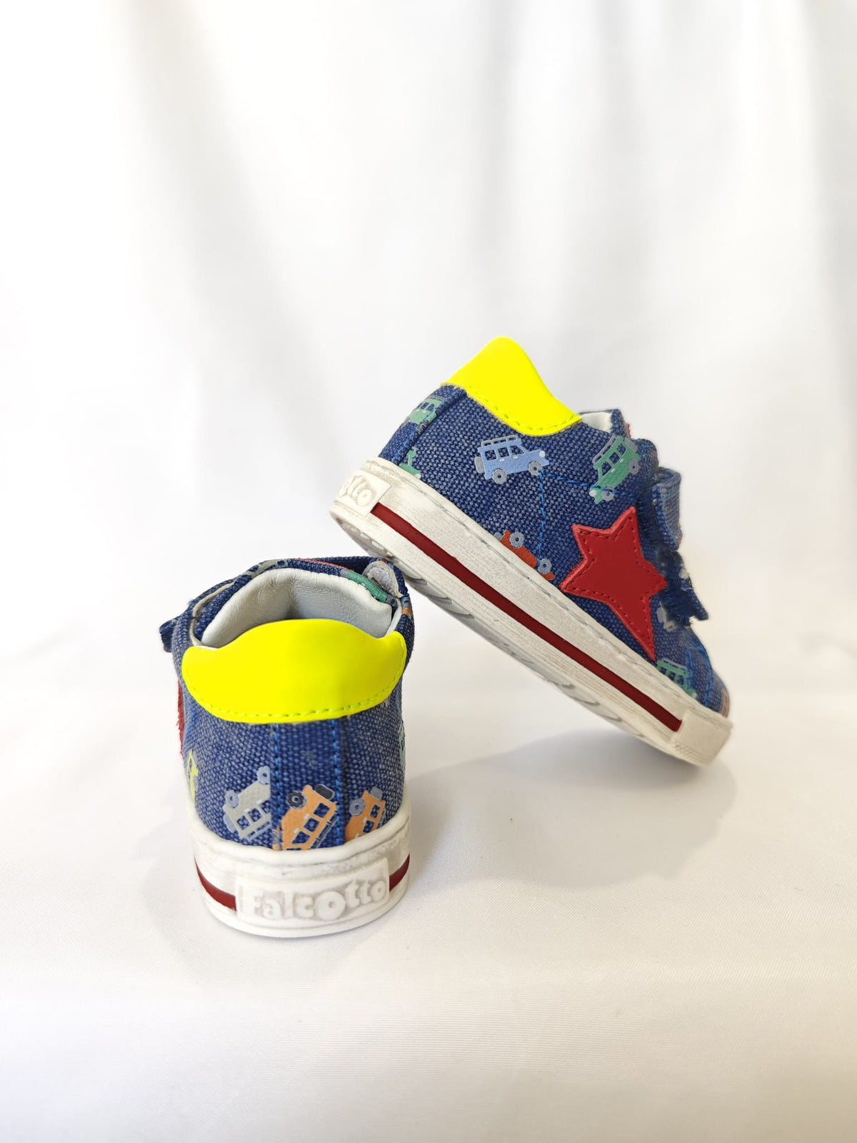 Scarpe Falcotto Sasha Vl Canvas Pr.jeep/gum Azure-yellow Fluo - Neonato