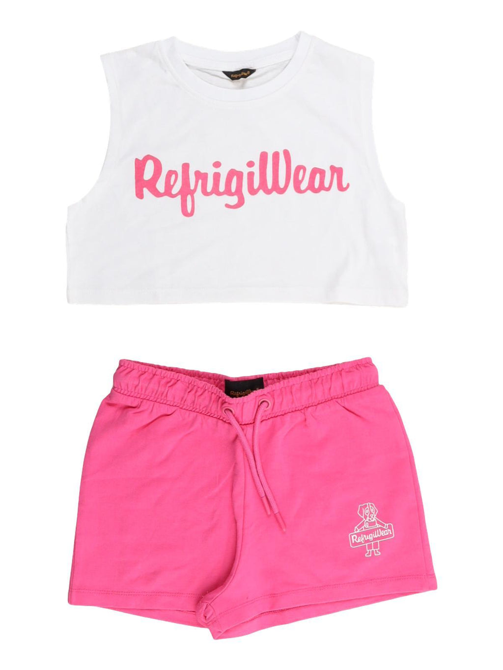 COMPLETO T-SHIRT CROPPED E PANTALONCINO BAMBINA-RAGAZZA REFRIGIWEAR