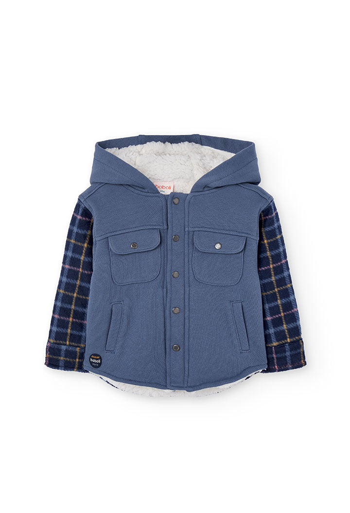 Giacca felpata combinata per bimbo