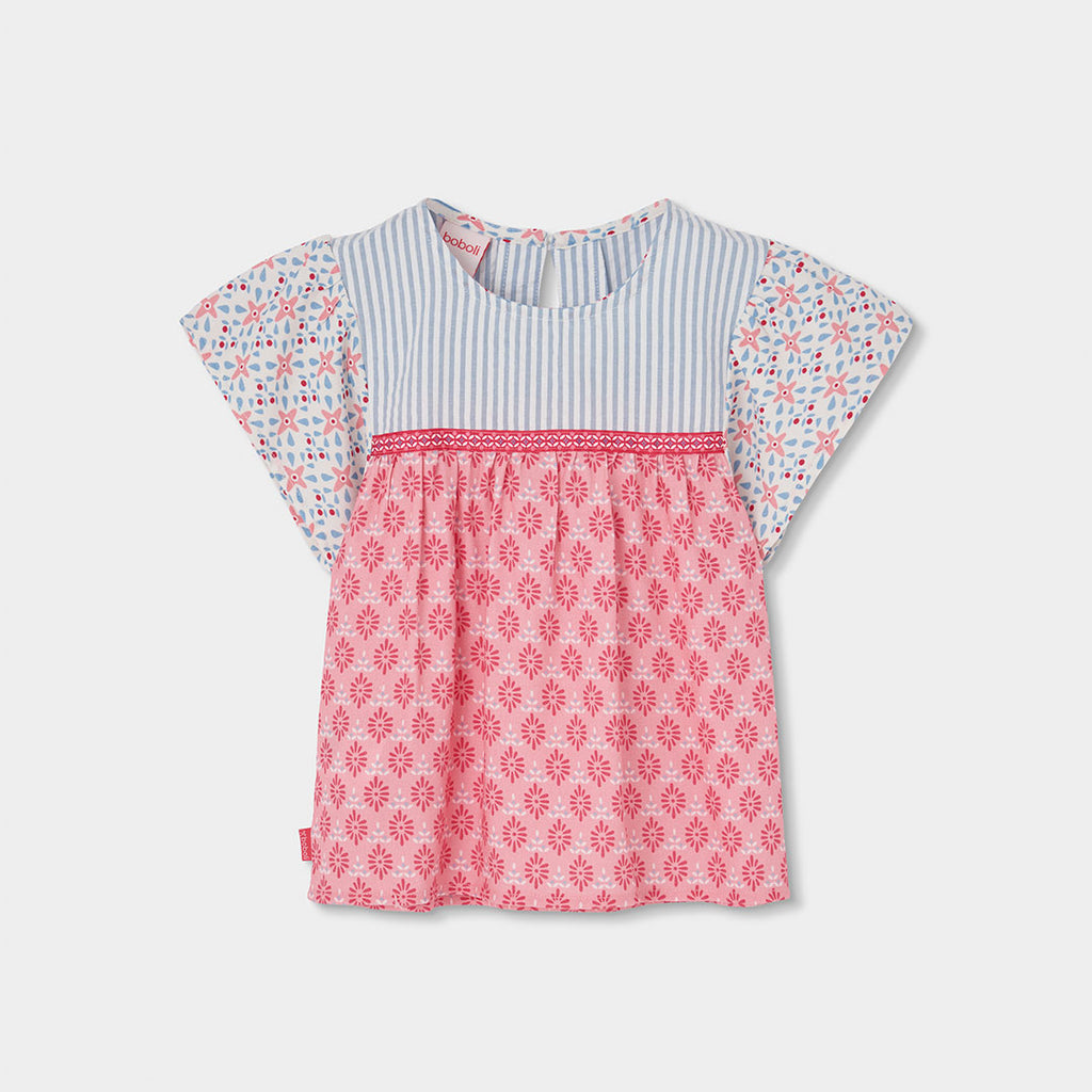 Camicia Popeline Combinata per Ragazza Boboli
