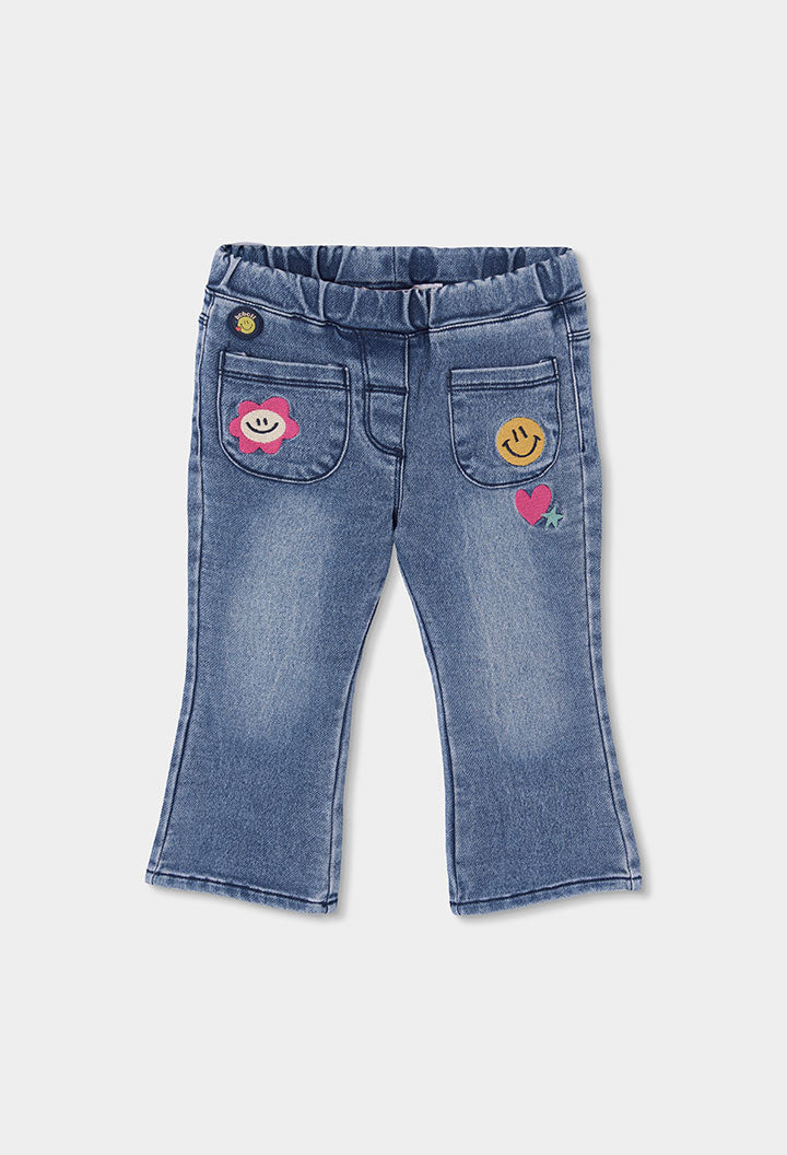 Pantaloni Denim Bambina Azzurro Boboli