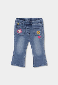 Pantaloni Denim Bambina Azzurro Boboli
