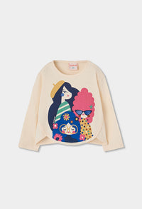 Maglietta Jersey Bambina Ecru Boboli