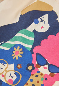 Maglietta Jersey Bambina Ecru Boboli